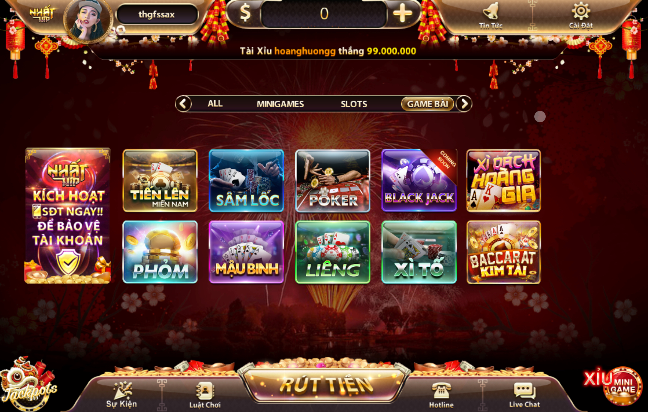 Nhatvip ios được mệnh danh là kho tàng của game bài