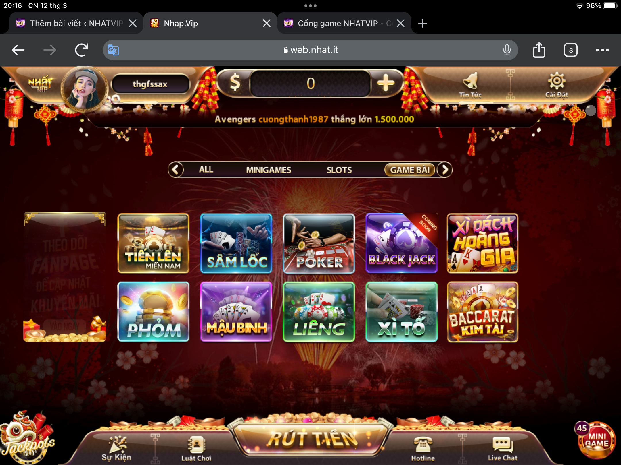 Nhatvip là cổng game rất hot trên thị trường