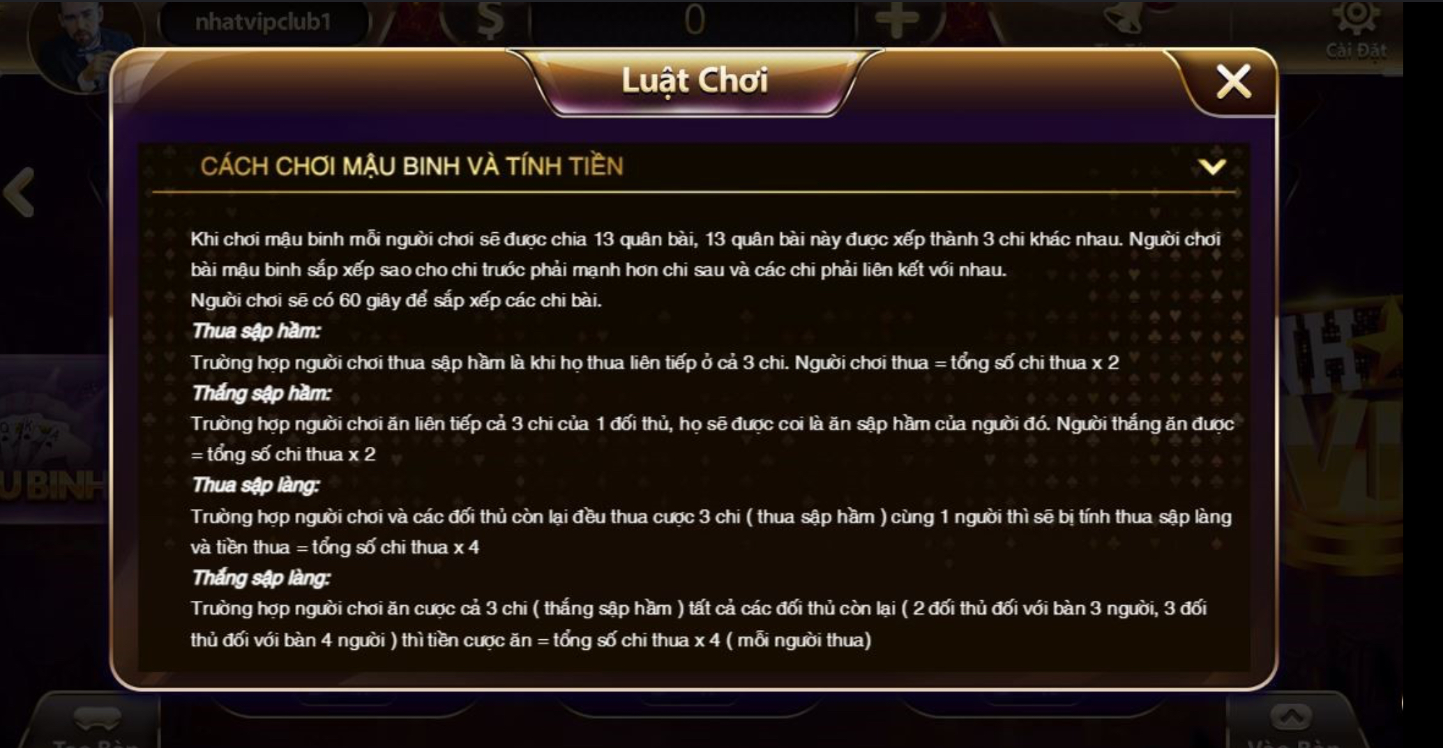 Luật chơi rất đơn giản 