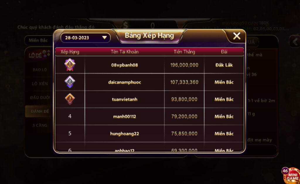 Tỷ lệ ăn thưởng khi tham gia lô 3 càng tại cổng game Nhatvip