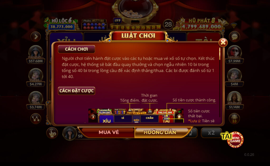Luật chơi hấp dẫn