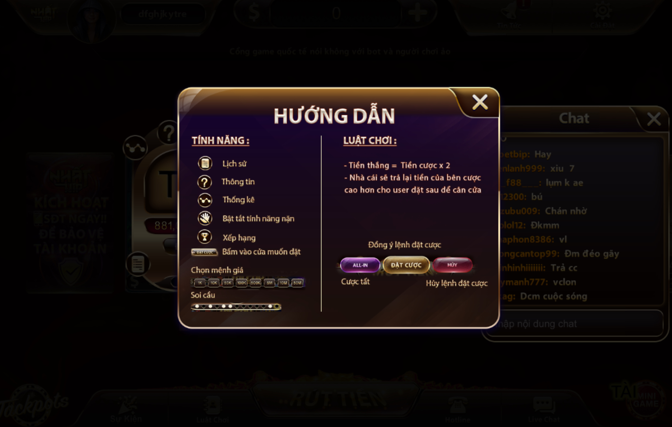 Hướng dẫn chơi chi tiết