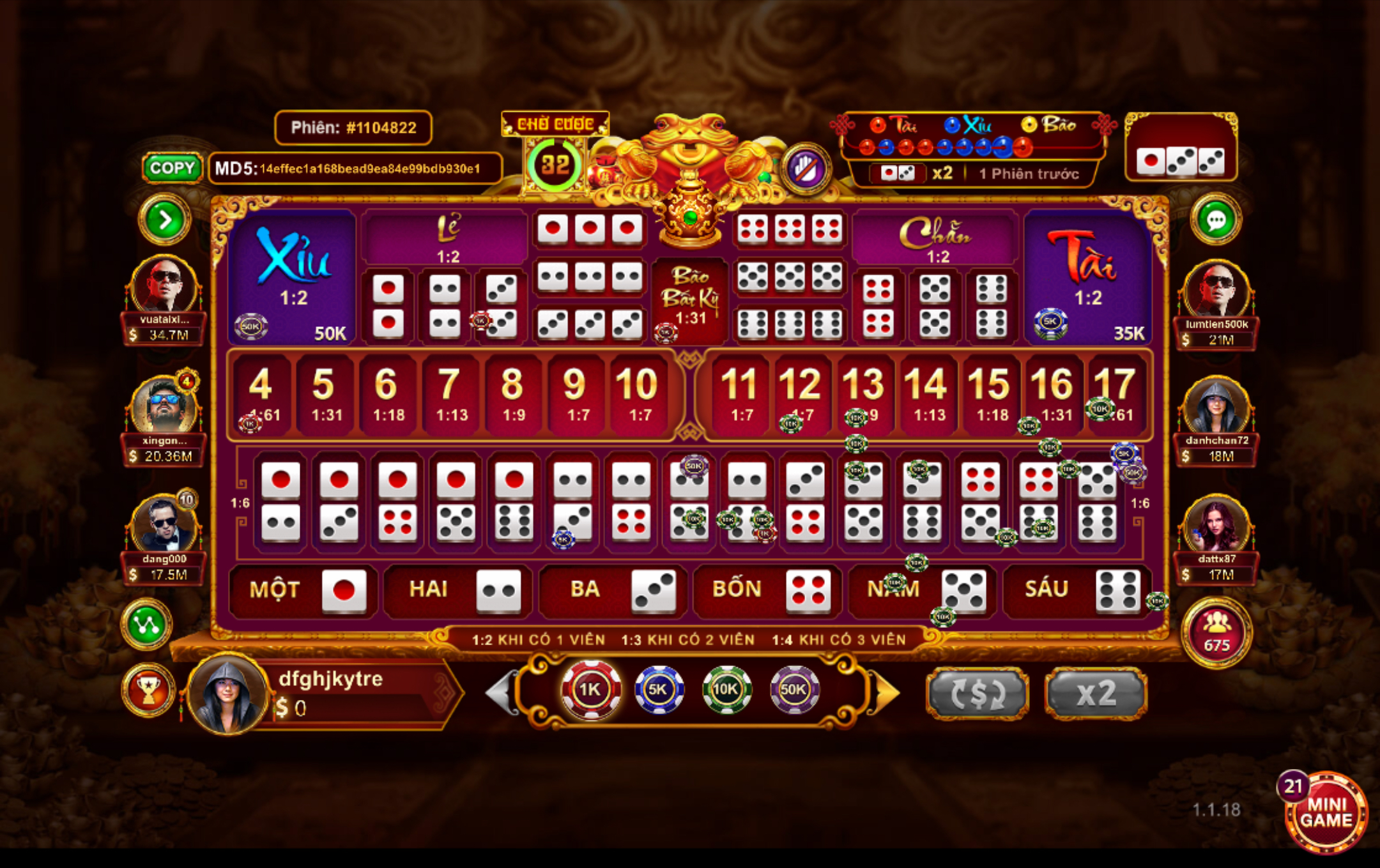 Chinh phục ngay tựa game Sicbo tài phú tại Nhatvip