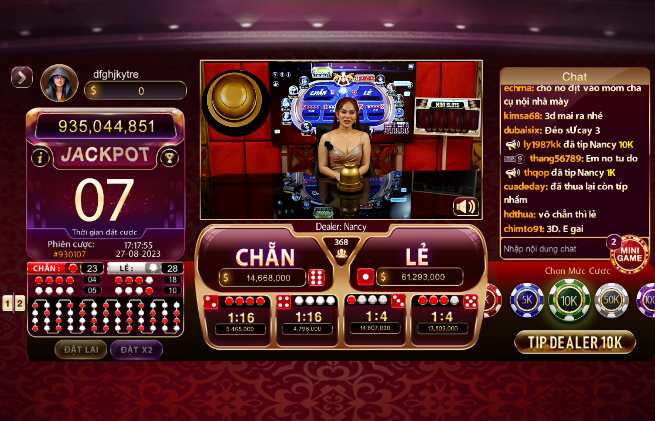Nhatvip chia sẻ nhanh những mẹo hay đánh Xóc đĩa livestream