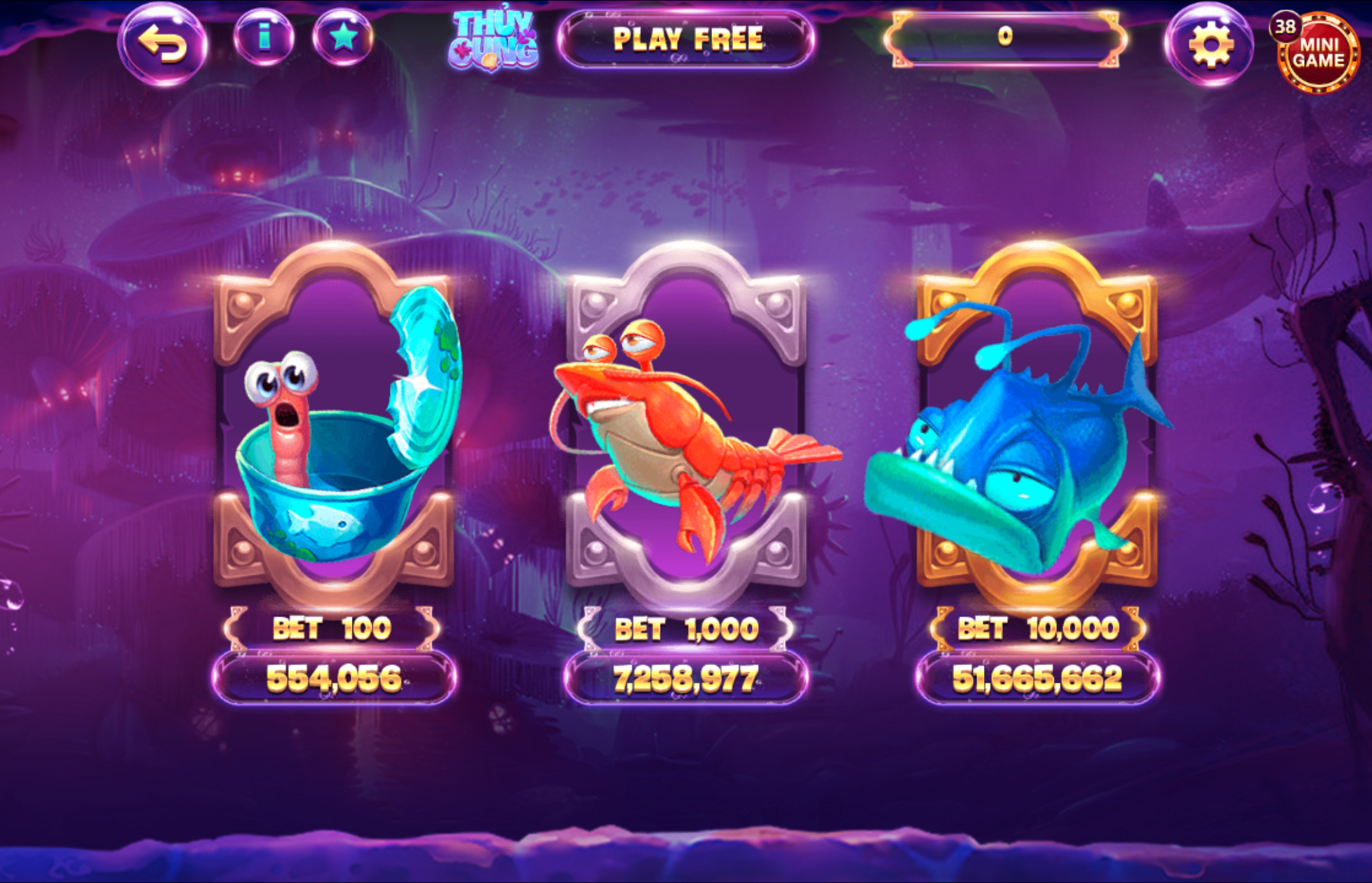 Lối chơi Thuỷ cung giúp game thủ thắng lớn tại Nhatvip